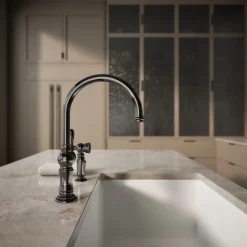 Single-handle kitchen sink faucet with two-function sprayhead^Kohler Outlet