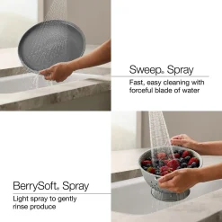 Single-handle kitchen sink faucet with two-function sprayhead^Kohler Outlet