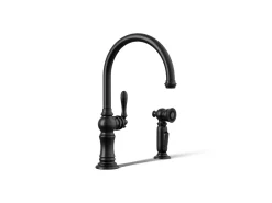 Single-handle kitchen sink faucet with two-function sprayhead^Kohler Outlet