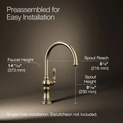 Single-handle kitchen sink faucet^Kohler Online