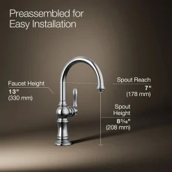 Single-handle kitchen sink faucet^Kohler