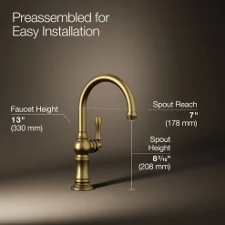 Single-handle kitchen sink faucet^Kohler