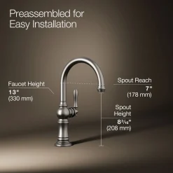 Single-handle kitchen sink faucet^Kohler