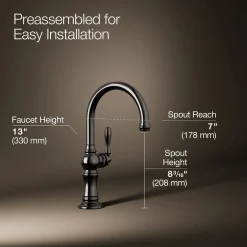 Single-handle kitchen sink faucet^Kohler