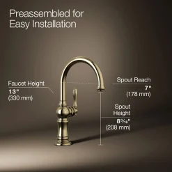 Single-handle kitchen sink faucet^Kohler