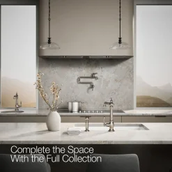 Single-handle kitchen sink faucet with side sprayer^Kohler Hot