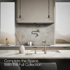 Single-handle kitchen sink faucet with side sprayer^Kohler Hot