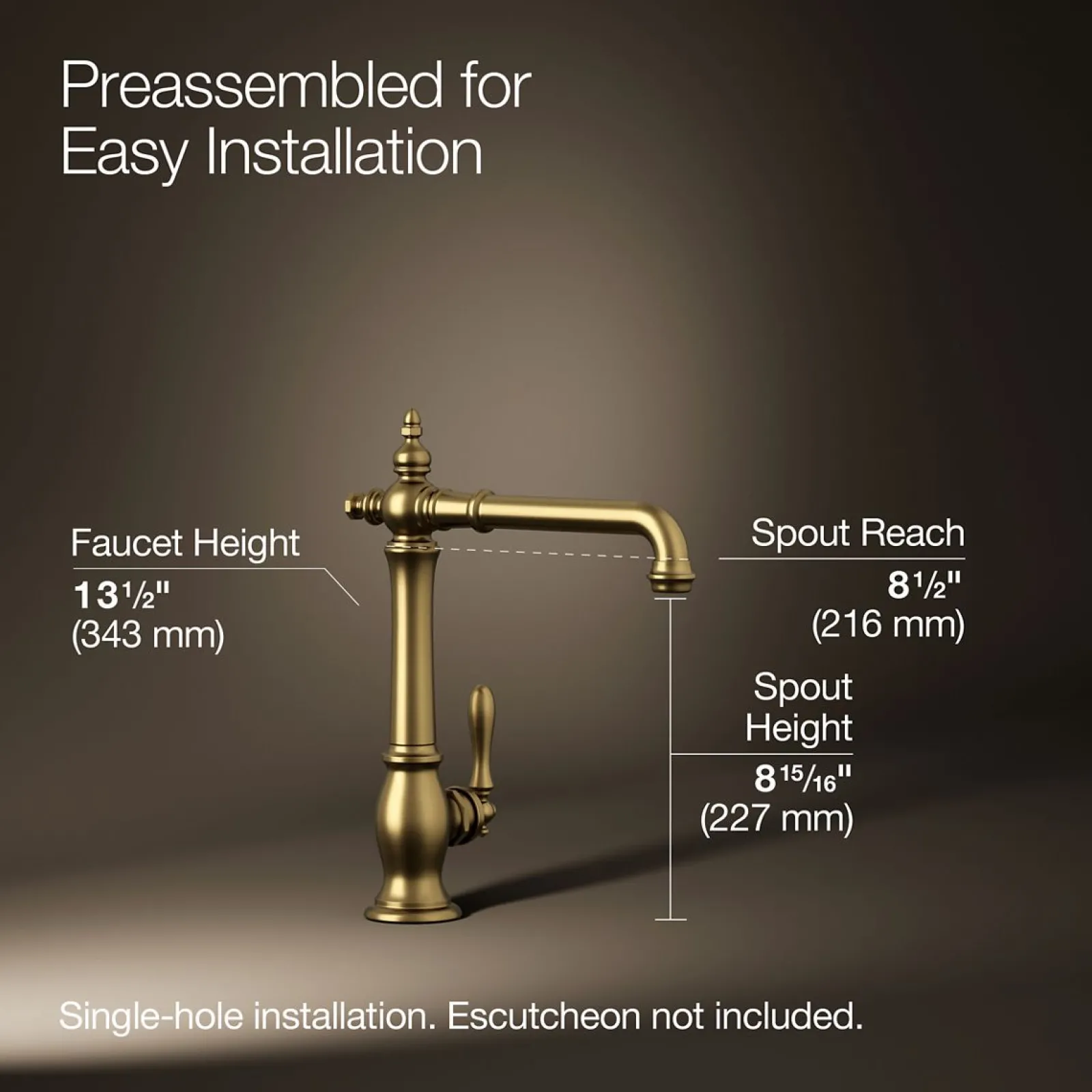 Single-handle kitchen sink faucet^Kohler Discount