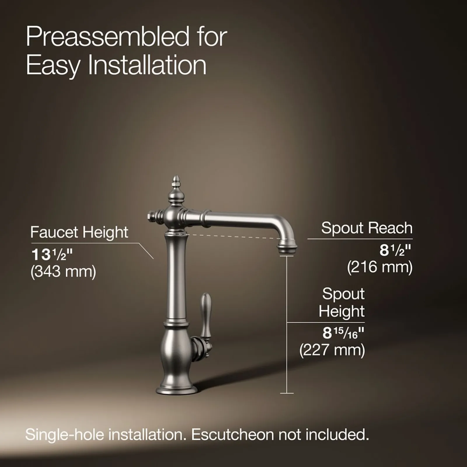 Single-handle kitchen sink faucet^Kohler Discount