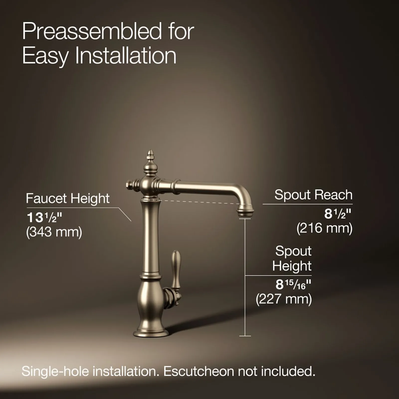 Single-handle kitchen sink faucet^Kohler Discount