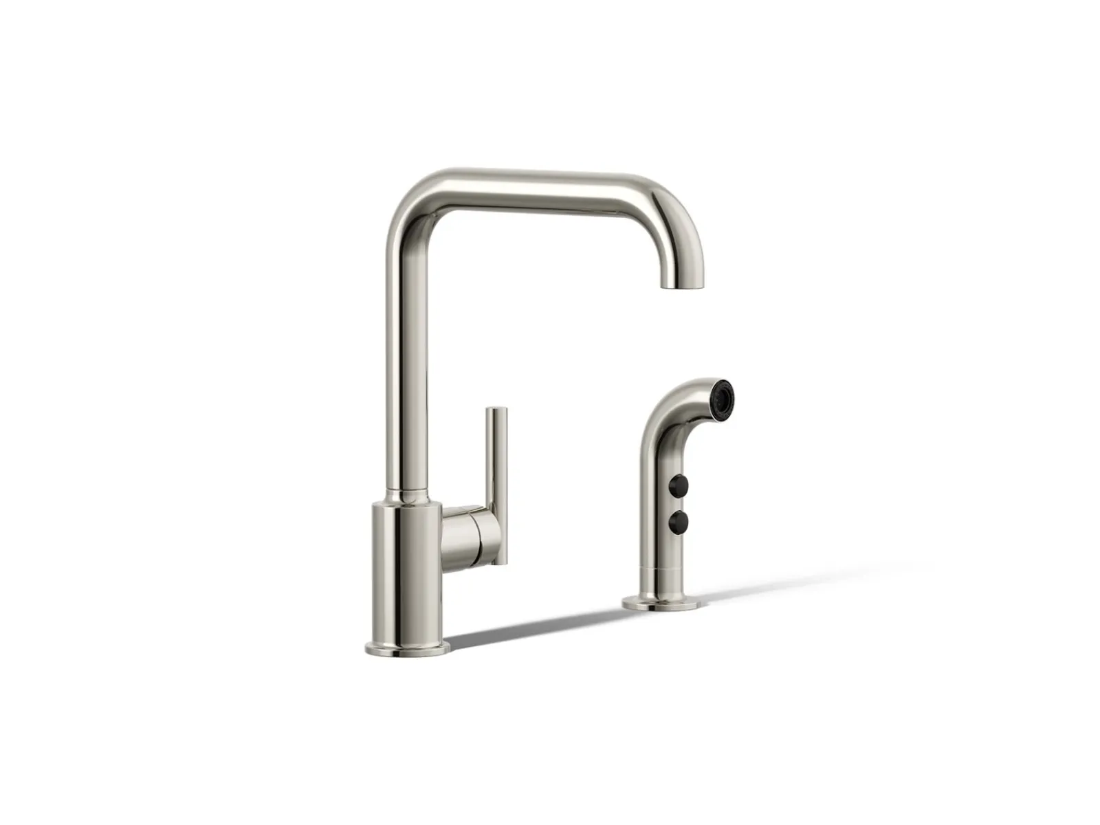 Single-handle kitchen sink faucet with side sprayer^Kohler Discount