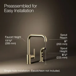Single-handle kitchen sink faucet with side sprayer^Kohler Discount