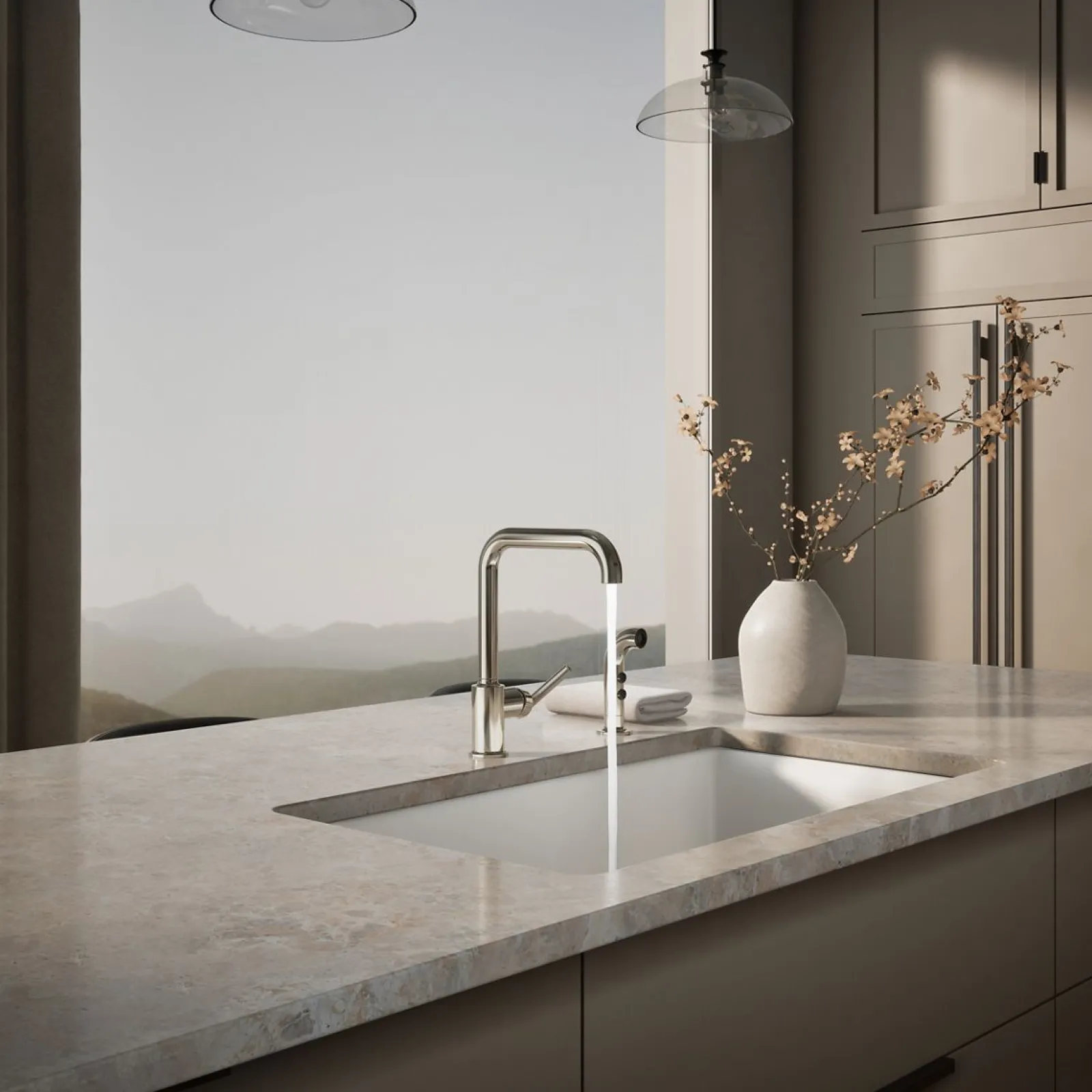 Single-handle kitchen sink faucet with side sprayer^Kohler Discount