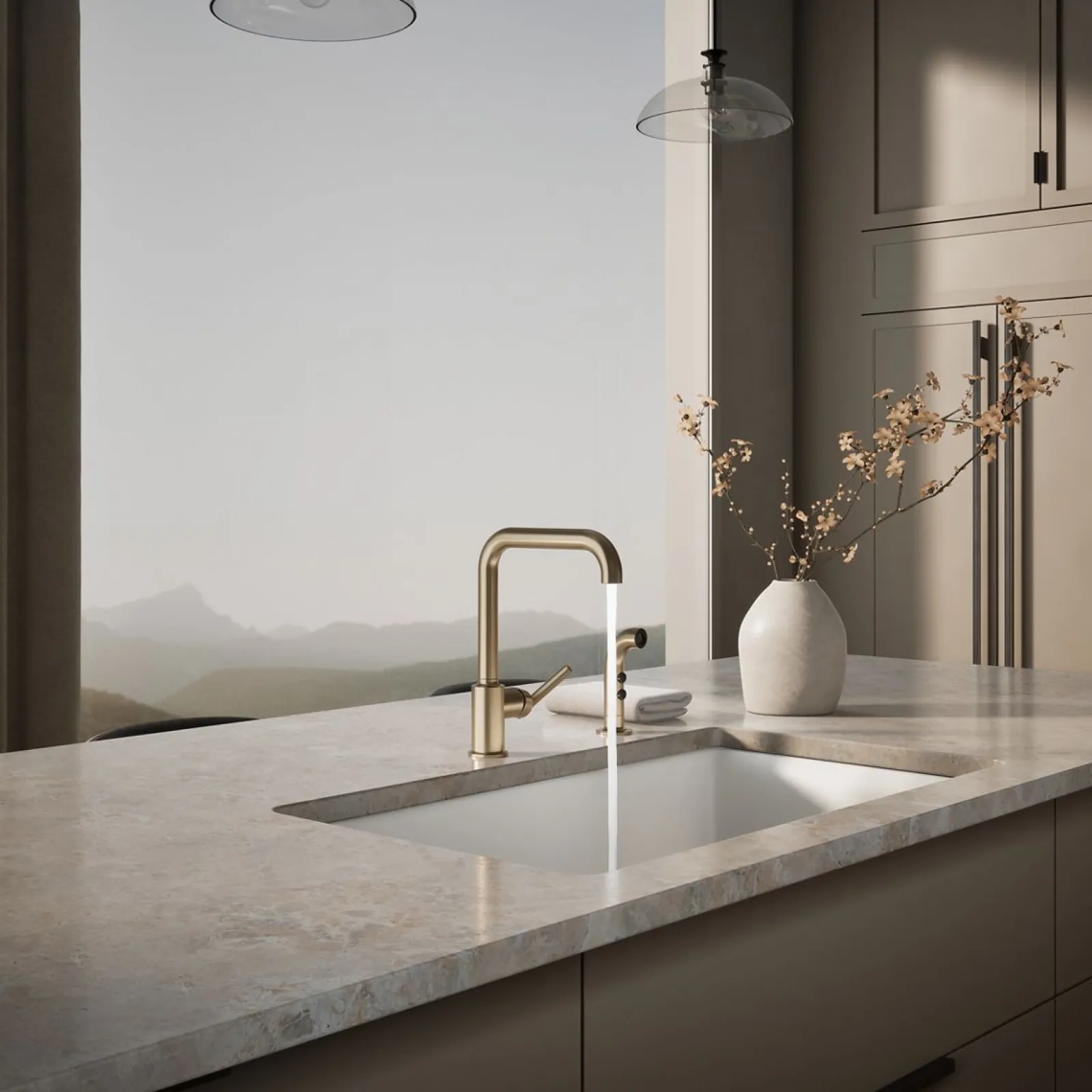 Single-handle kitchen sink faucet with side sprayer^Kohler Discount