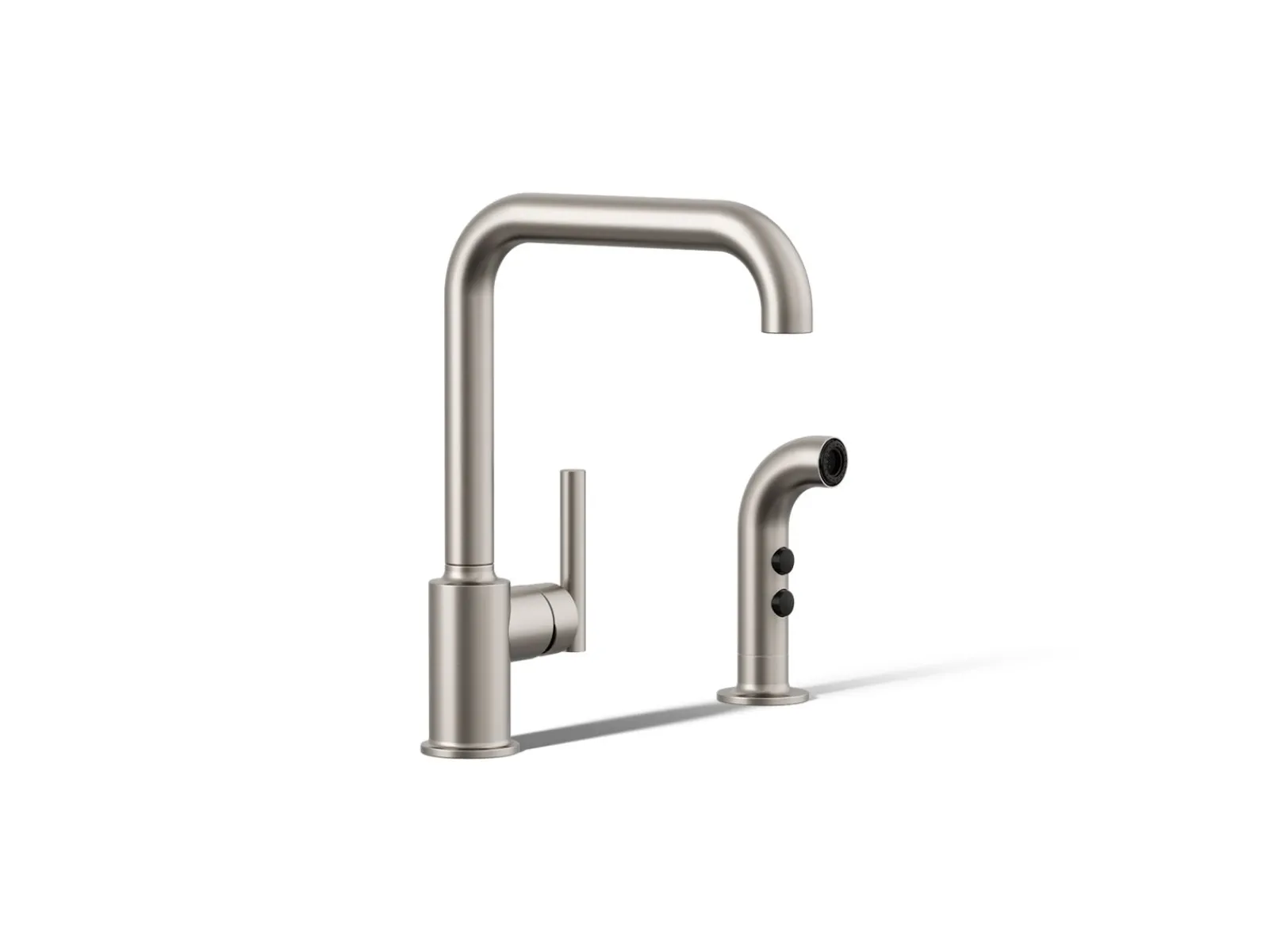 Single-handle kitchen sink faucet with side sprayer^Kohler Discount