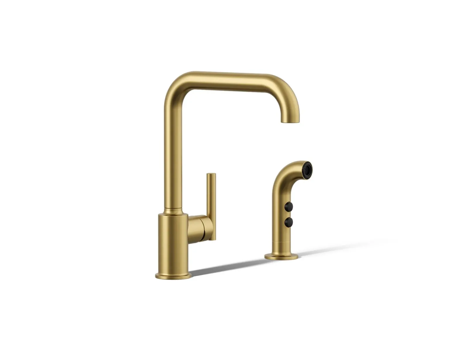 Single-handle kitchen sink faucet with side sprayer^Kohler Discount