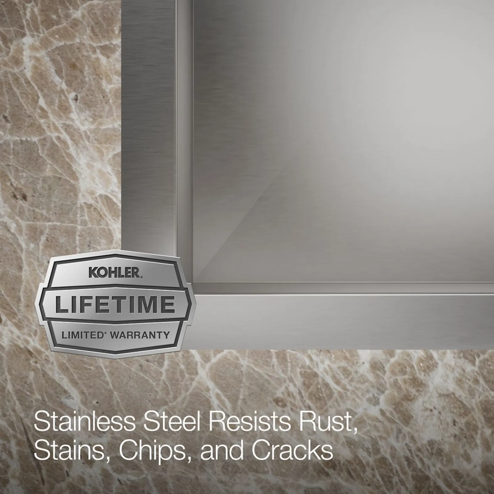 Smart Divide® 33" top-/undermount double-bowl kitchen sink^Kohler Hot