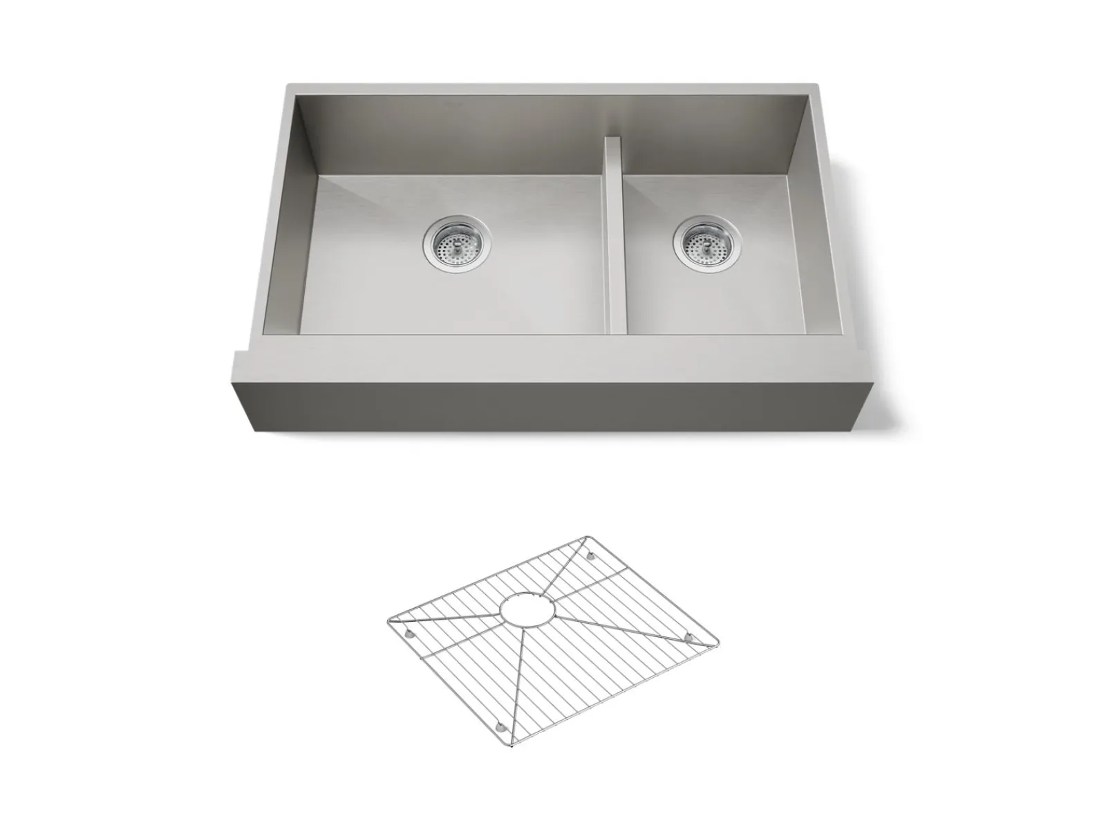 Smart Divide® 35-1/2" undermount double-bowl farmhouse kitchen sink^Kohler Best