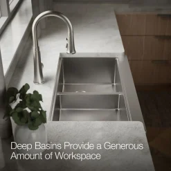 Smart Divide® 35-1/2” undermount double-bowl farmhouse workstation kitchen sink^Kohler Hot