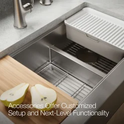 Smart Divide® 35-1/2” undermount double-bowl farmhouse workstation kitchen sink^Kohler Hot