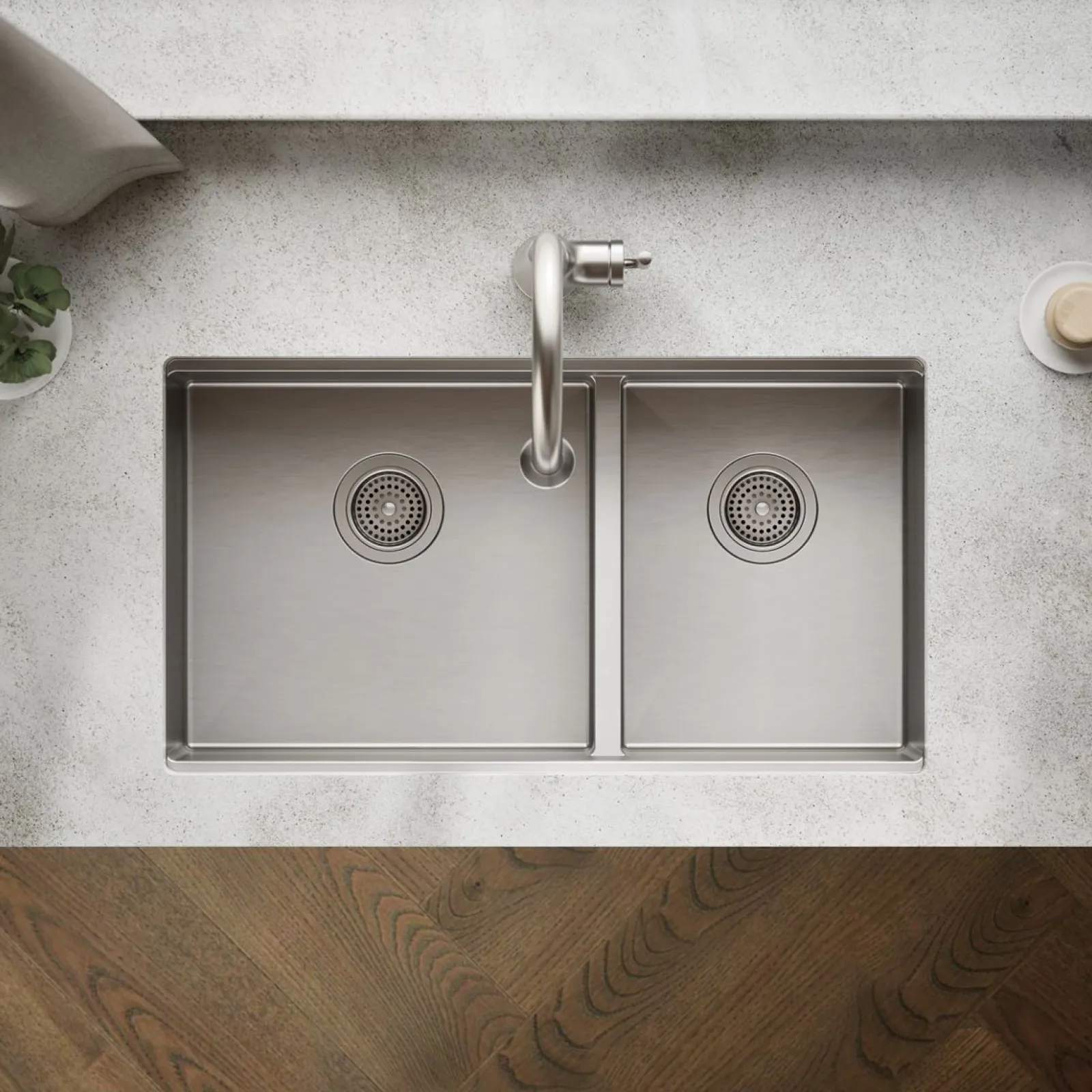 Smart Divide® 32" undermount double-bowl workstation kitchen sink^Kohler Hot