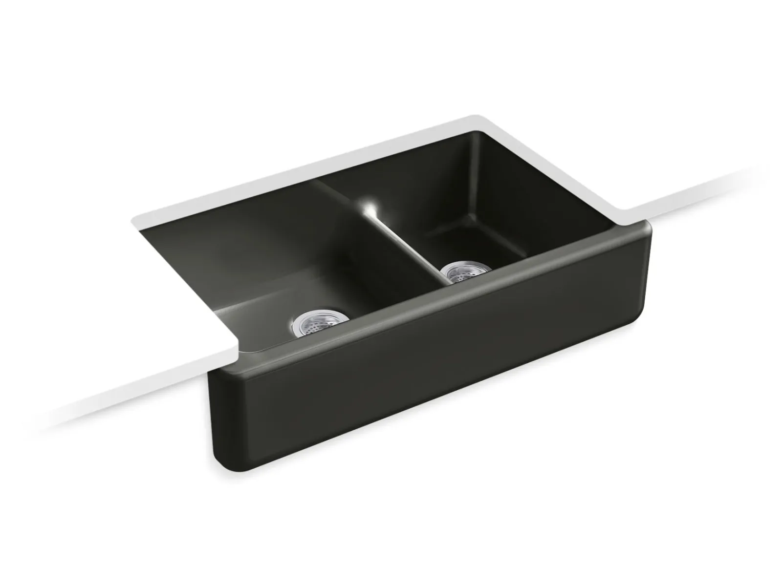 Smart Divide® 35-3/4" undermount double-bowl farmhouse kitchen sink^Kohler Outlet