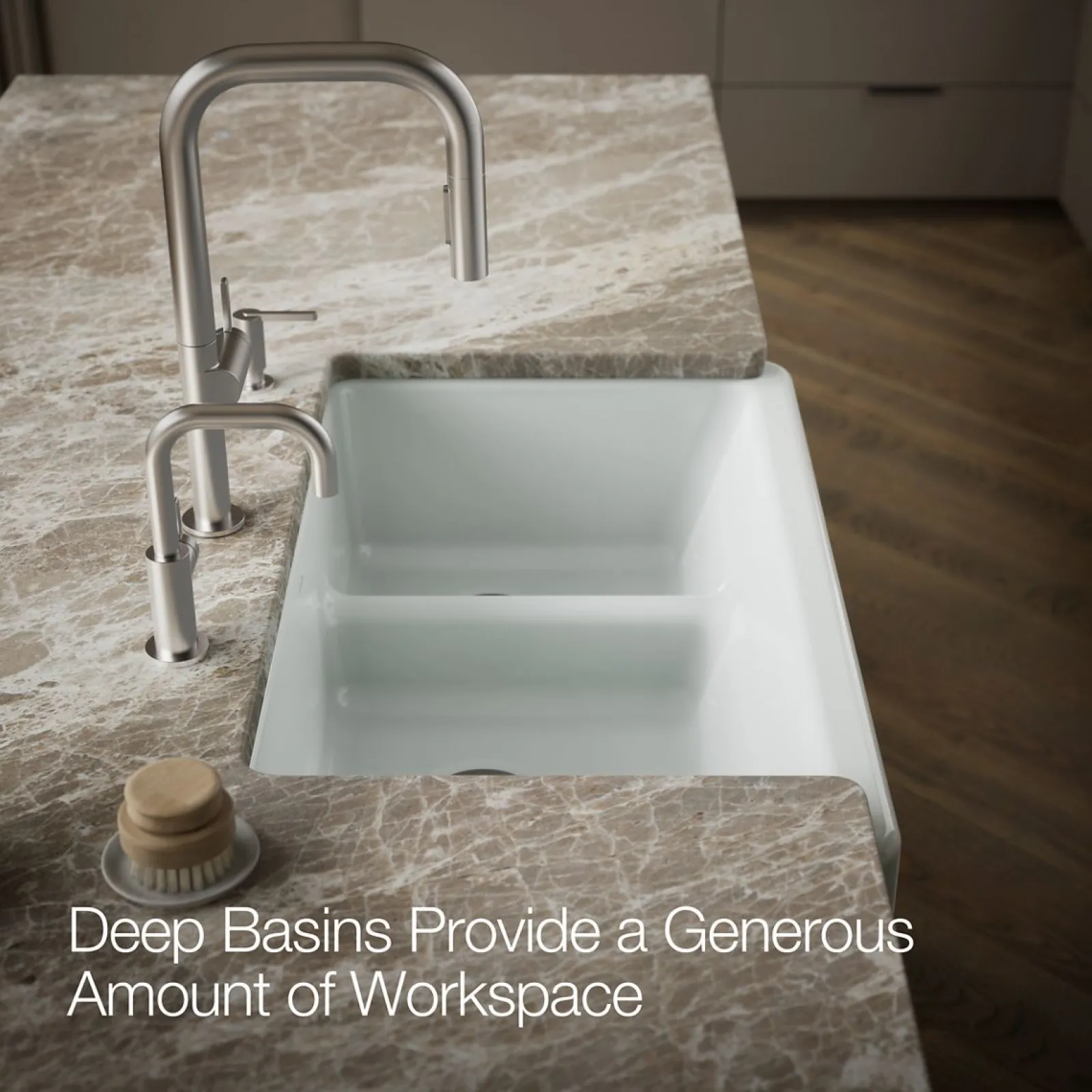 Smart Divide® 35-3/4" undermount double-bowl farmhouse kitchen sink^Kohler Outlet