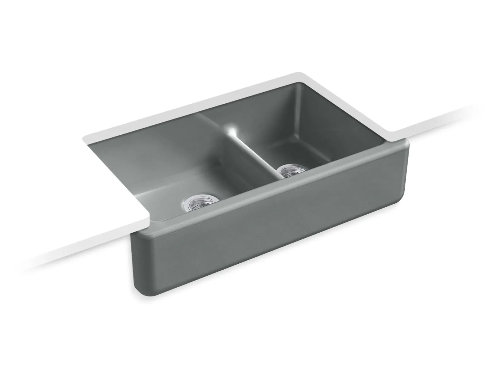 Smart Divide® 35-3/4" undermount double-bowl farmhouse kitchen sink^Kohler Outlet