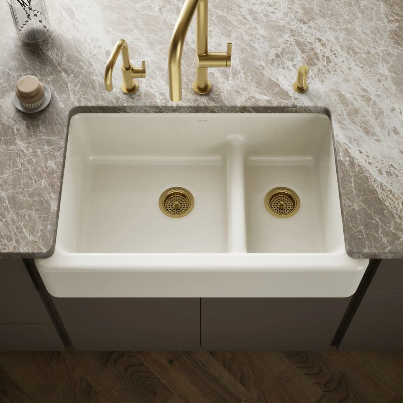 Smart Divide® 35-3/4" undermount double-bowl farmhouse kitchen sink^Kohler Outlet