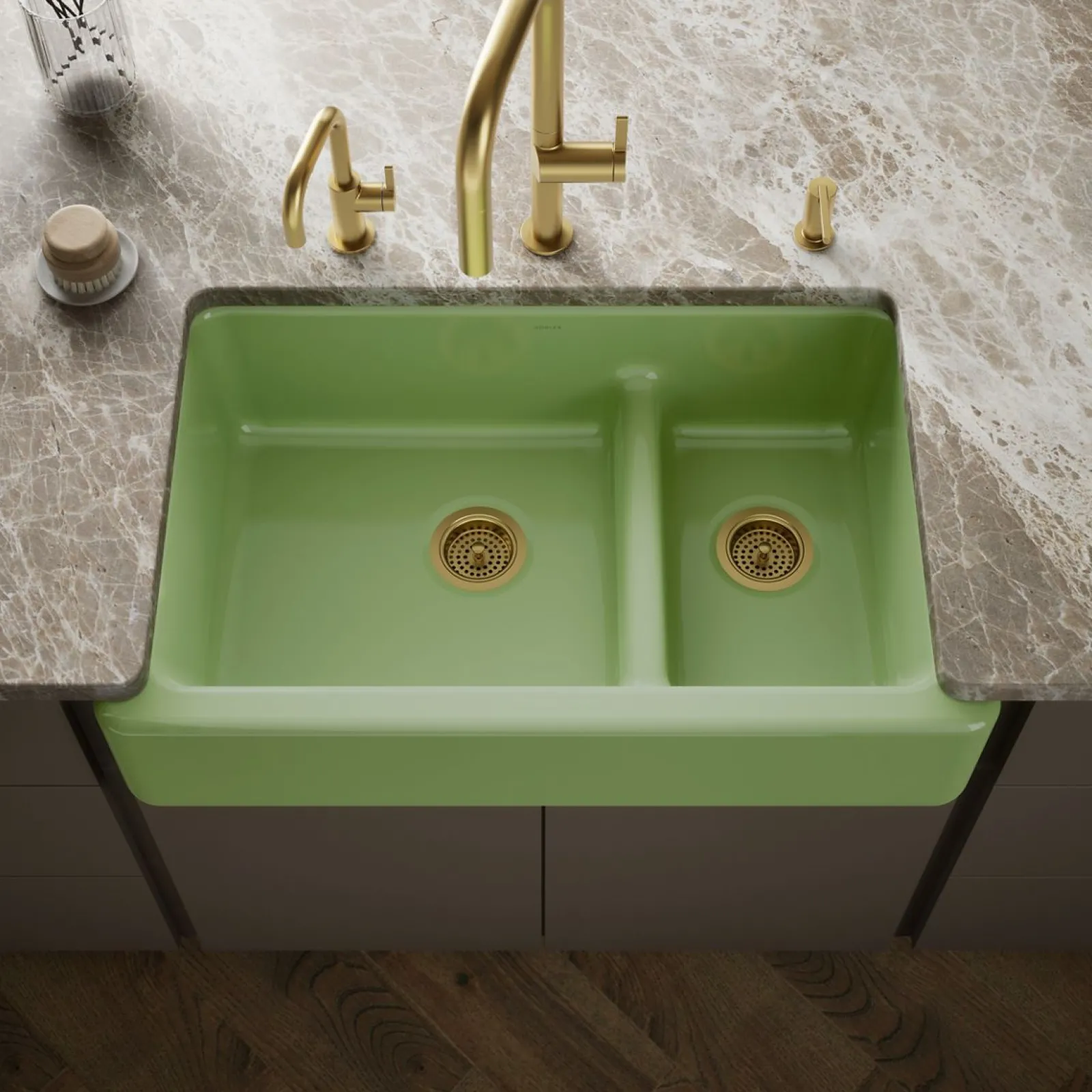 Smart Divide® 35-3/4" undermount double-bowl farmhouse kitchen sink^Kohler Outlet