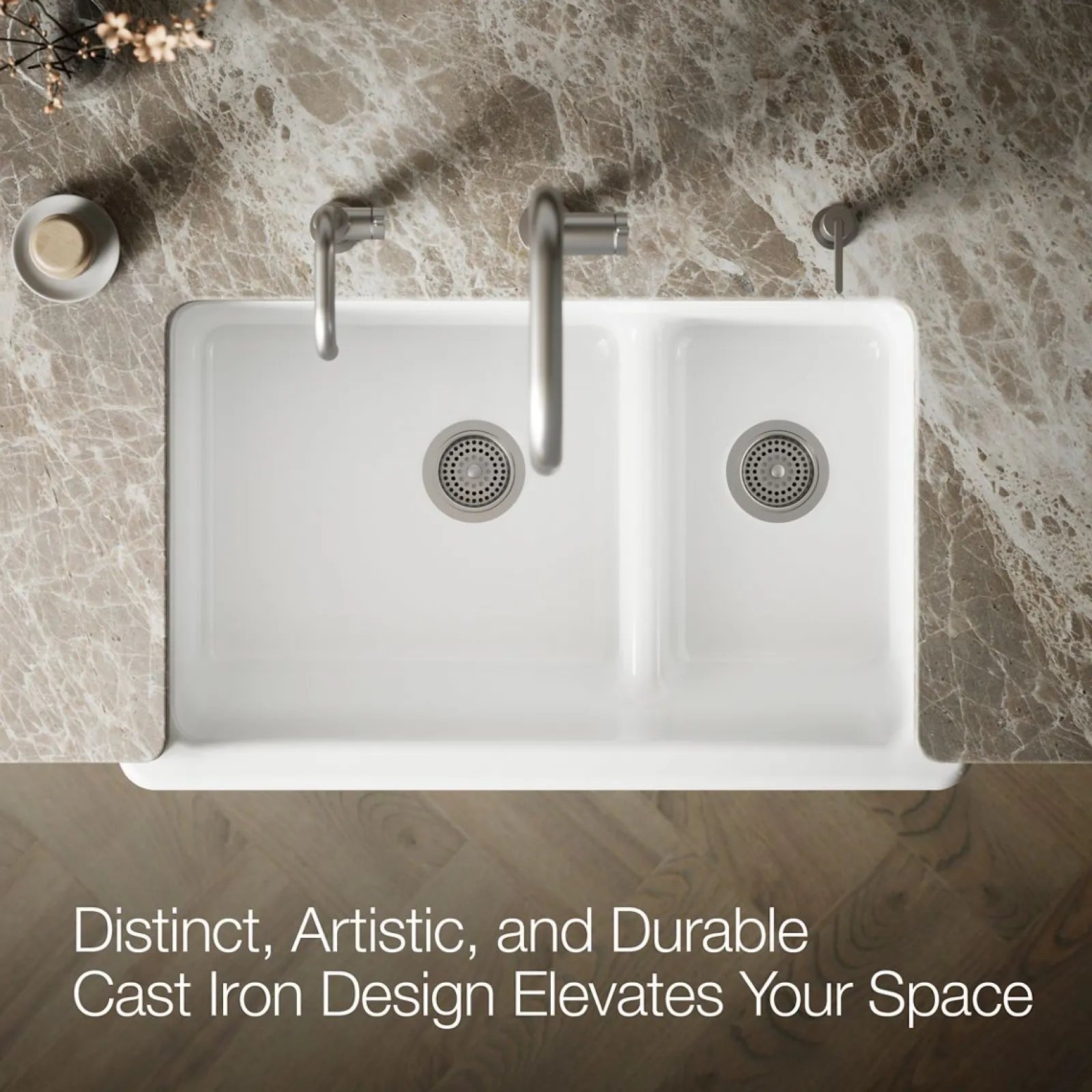 Smart Divide® 35-3/4" undermount double-bowl farmhouse kitchen sink^Kohler Outlet