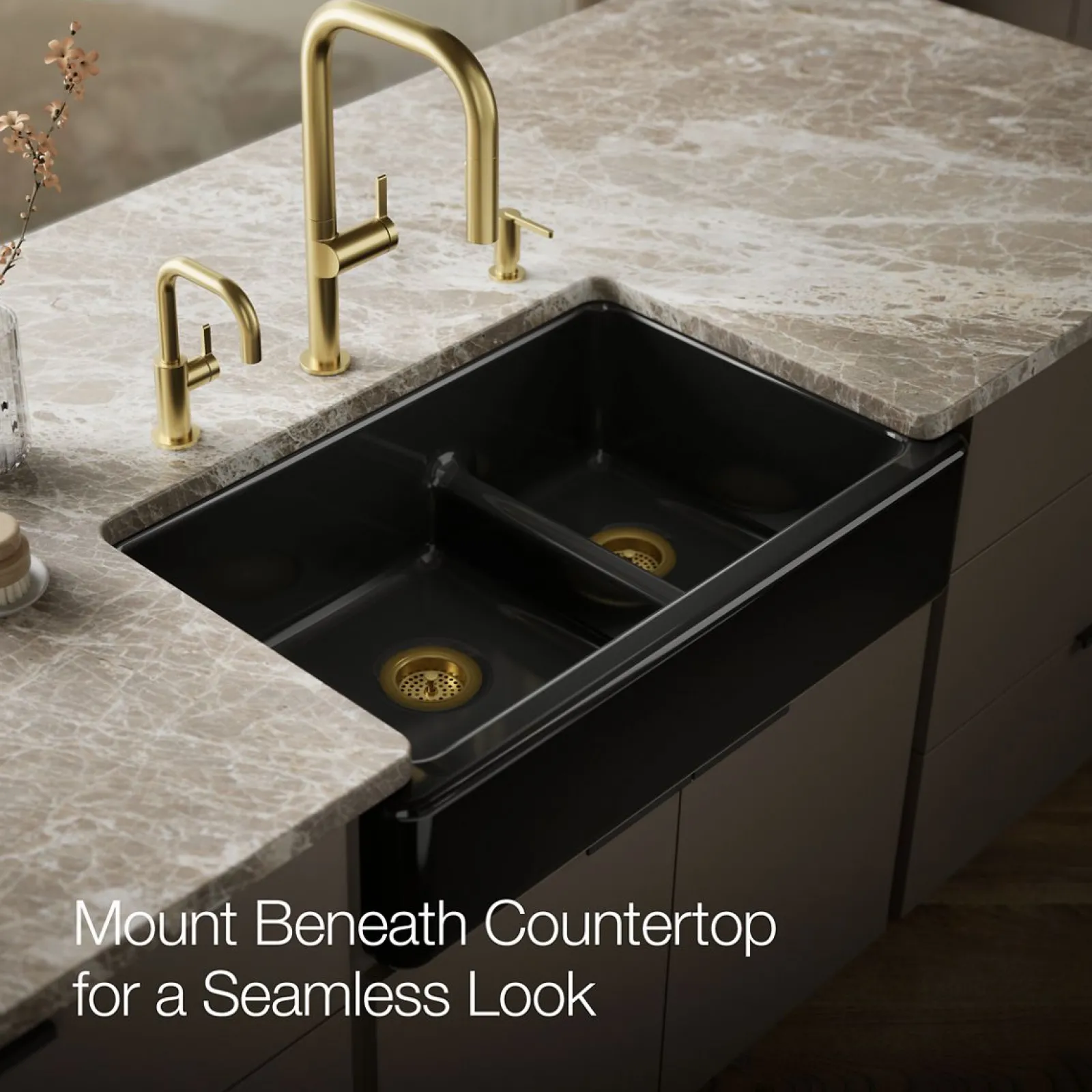 Smart Divide® 35-3/4" undermount double-bowl farmhouse kitchen sink^Kohler Outlet
