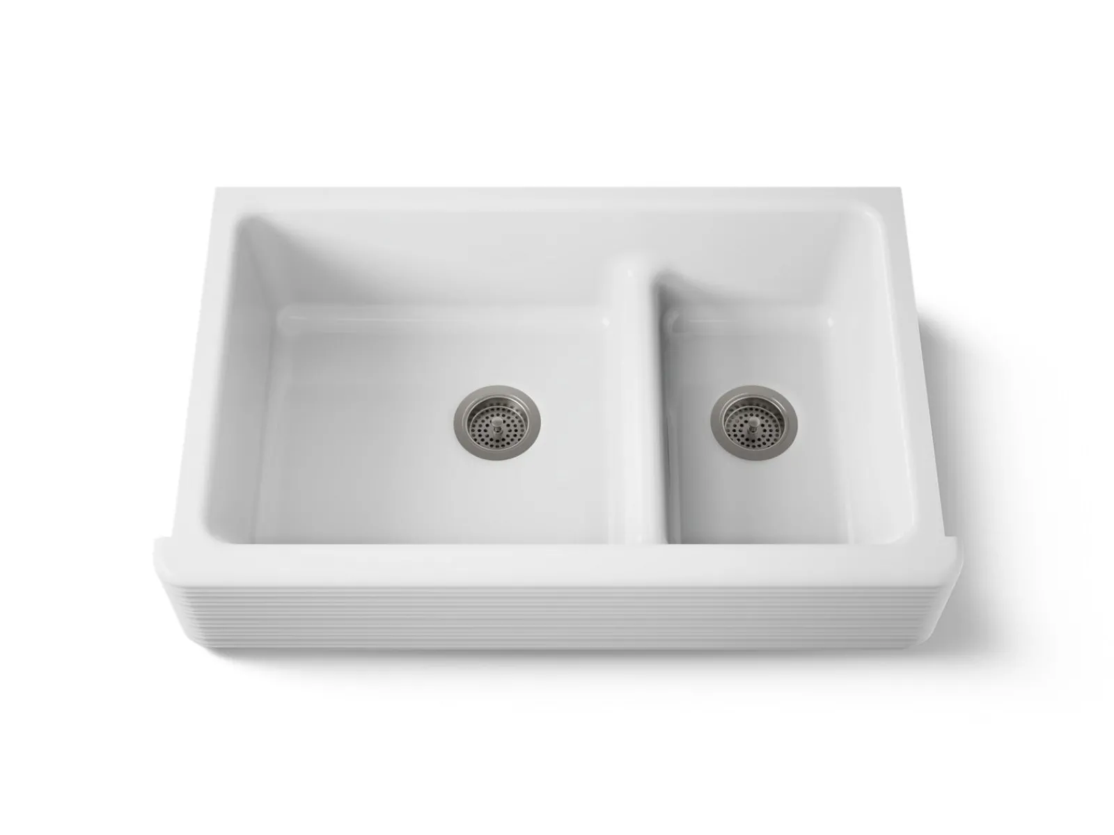 Smart Divide® 35-11/16" undermount double-bowl farmhouse kitchen sink^Kohler