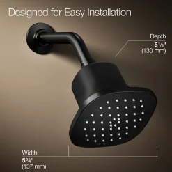 Square single-function filtered showerhead, 1.75 gpm^Kohler Hot