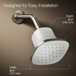 Square single-function filtered showerhead, 1.75 gpm^Kohler Hot