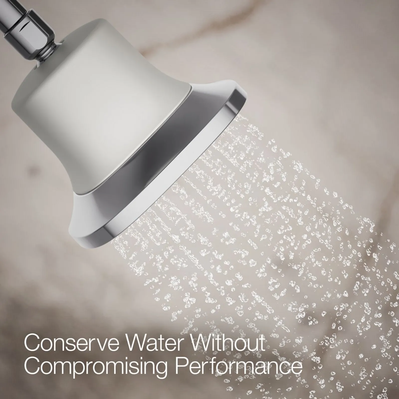 Square single-function filtered showerhead, 1.75 gpm^Kohler Hot