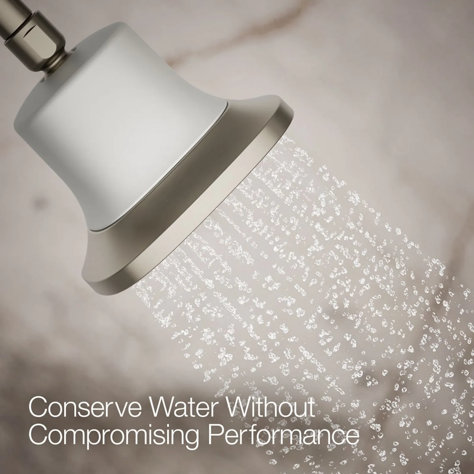Square single-function filtered showerhead, 1.75 gpm^Kohler Hot