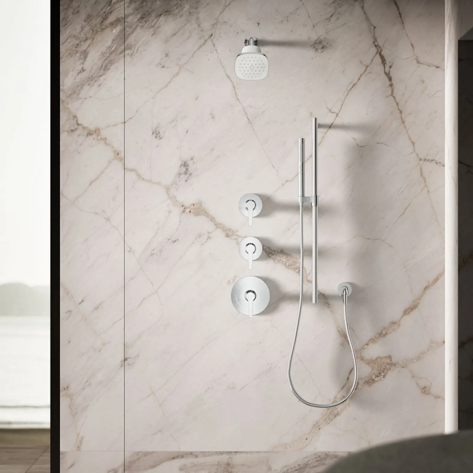 Square single-function filtered showerhead, 1.75 gpm^Kohler Hot