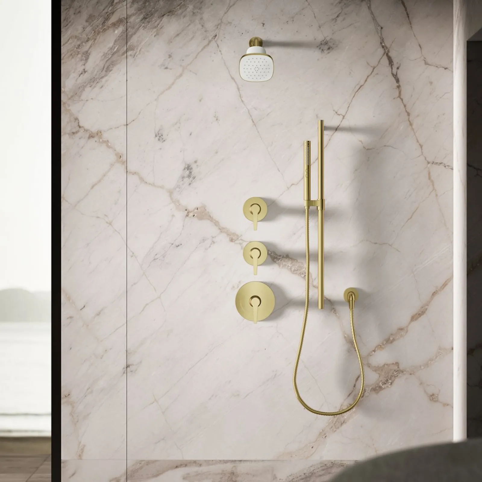 Square single-function filtered showerhead, 1.75 gpm^Kohler Hot