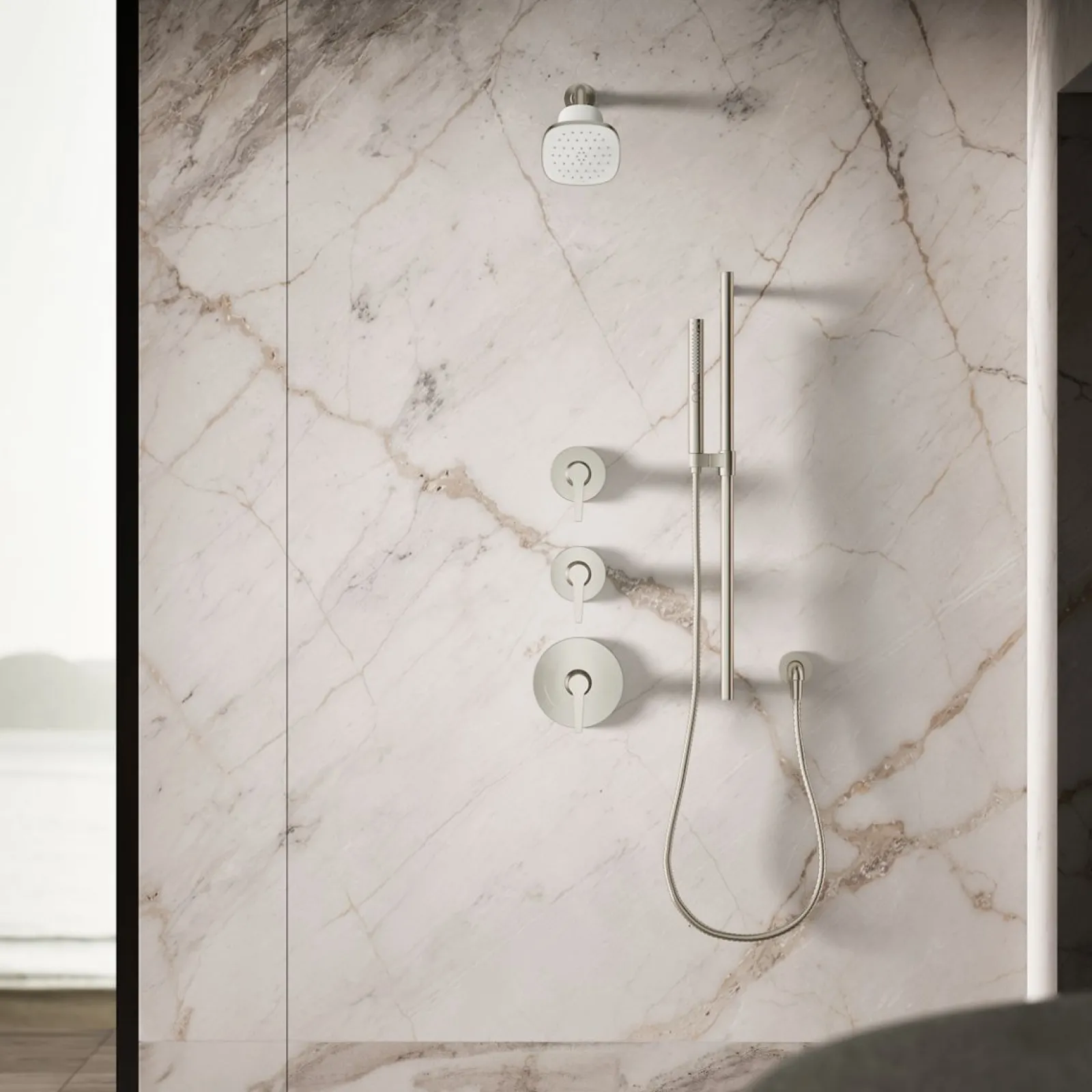 Square single-function filtered showerhead, 1.75 gpm^Kohler Hot