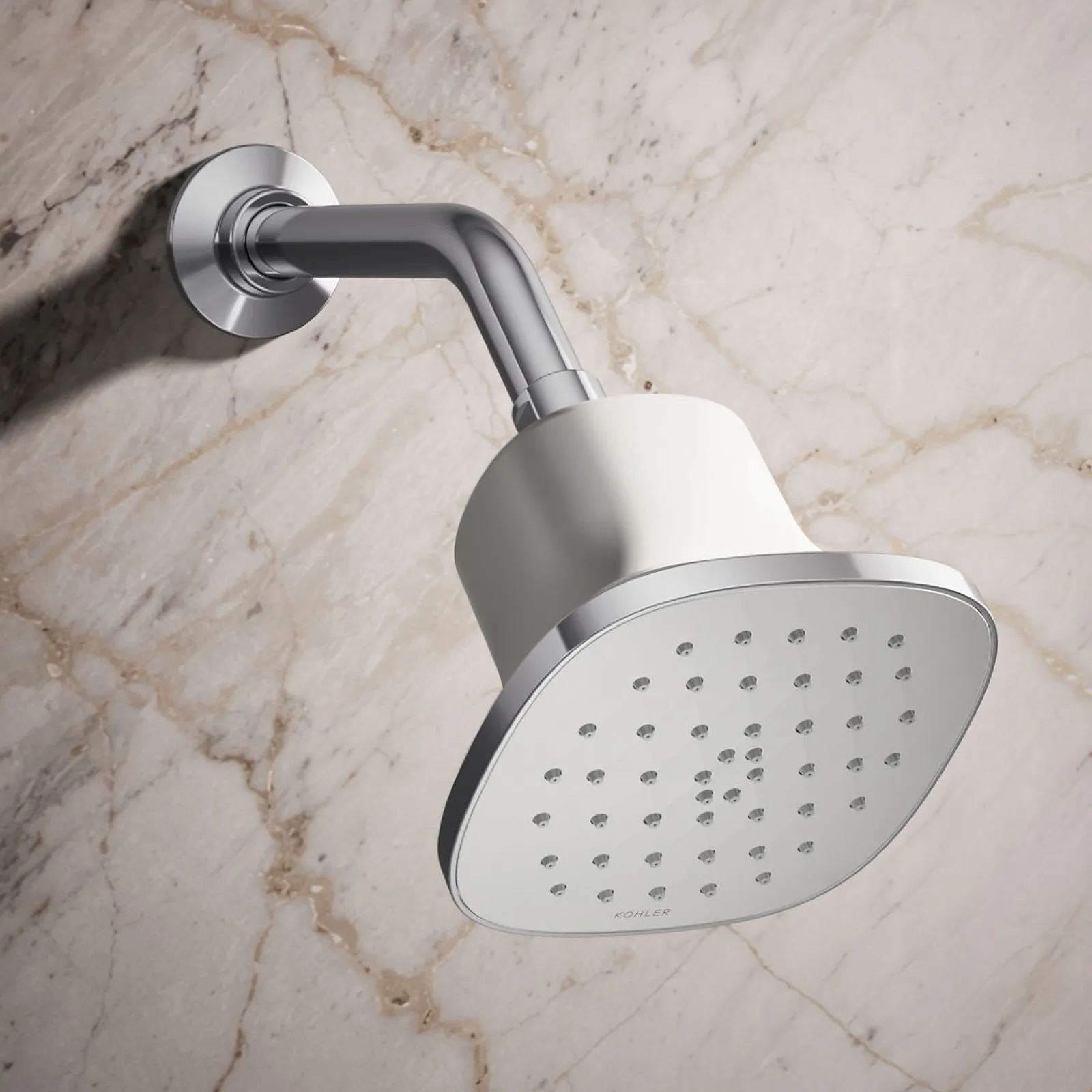 Square single-function filtered showerhead, 1.75 gpm^Kohler Hot