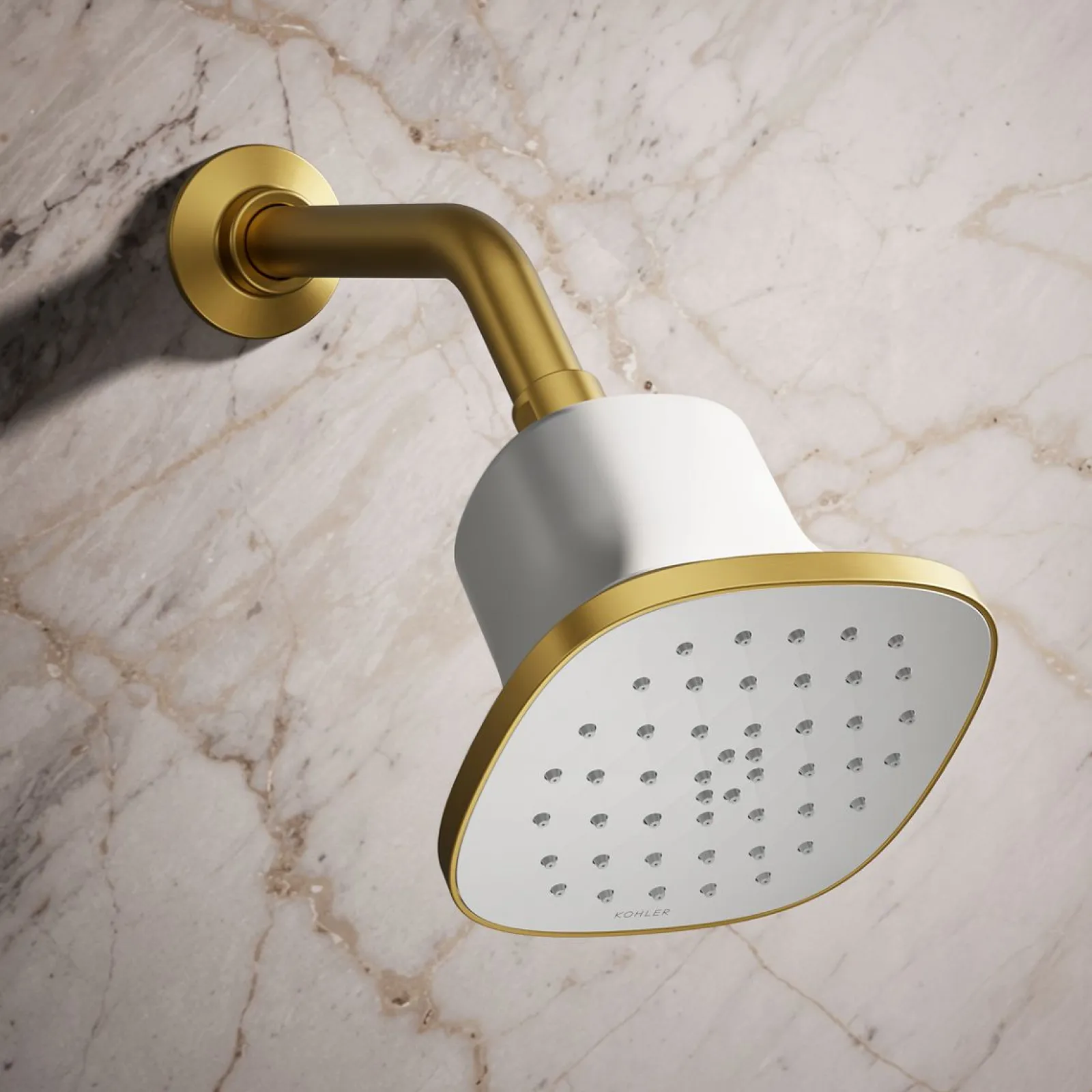 Square single-function filtered showerhead, 1.75 gpm^Kohler Hot