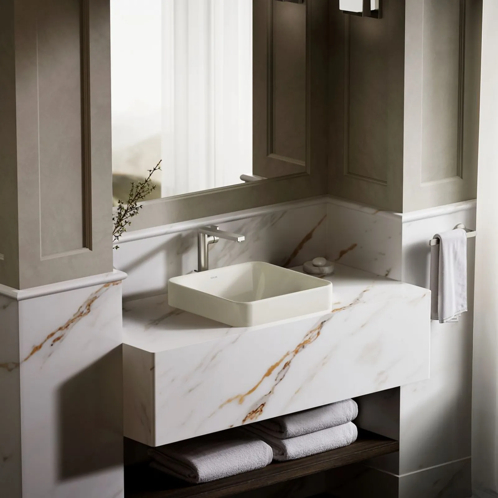 16-1/4" square vessel bathroom sink^Kohler Best