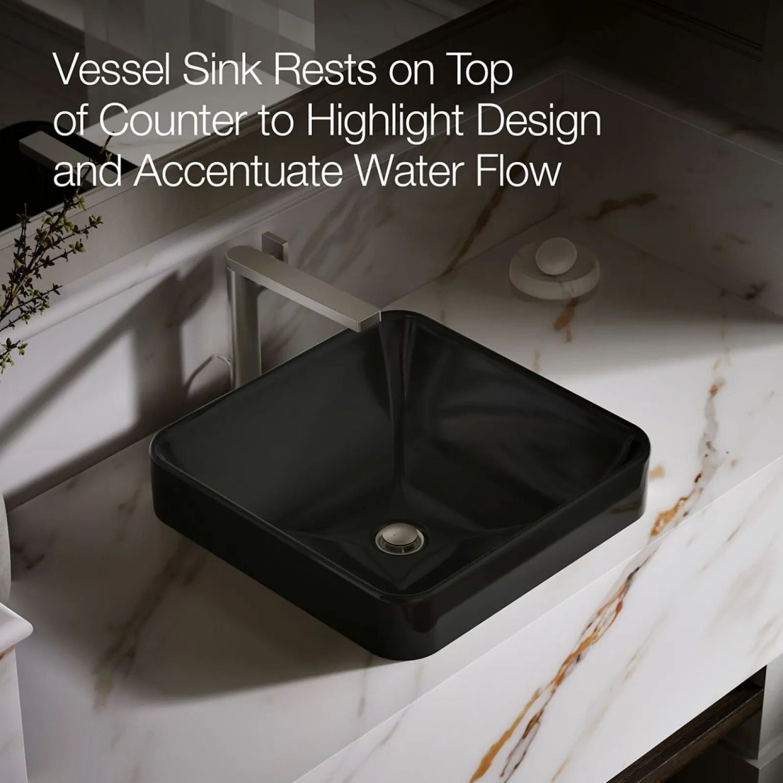 16-1/4" square vessel bathroom sink^Kohler Best