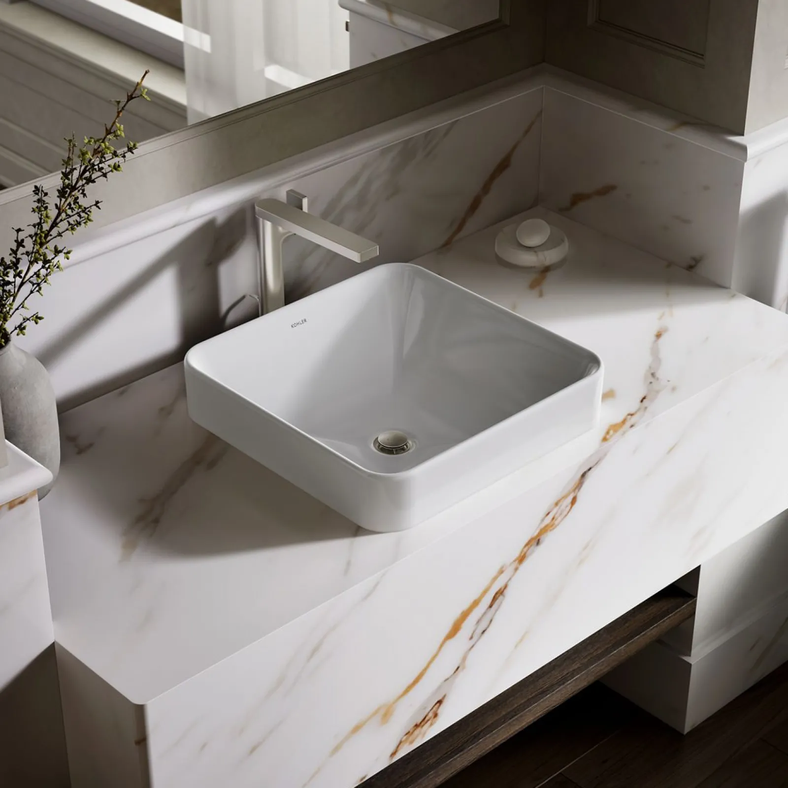 16-1/4" square vessel bathroom sink^Kohler Best