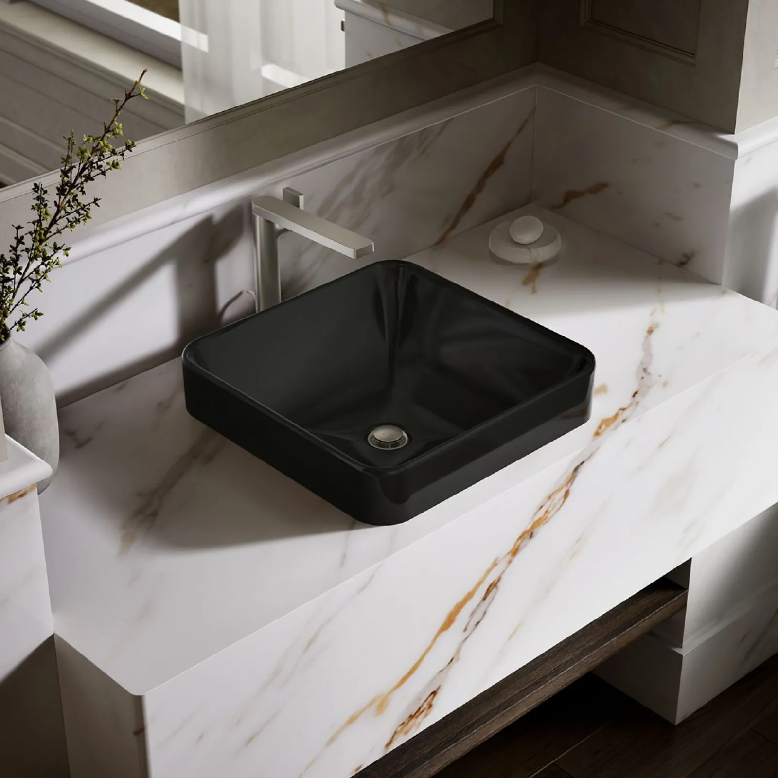 16-1/4" square vessel bathroom sink^Kohler Best