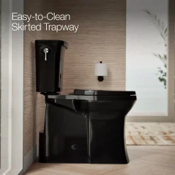 Tall ContinuousClean two-piece elongated toilet with skirted trapway, 1.28 gpf^Kohler Sale