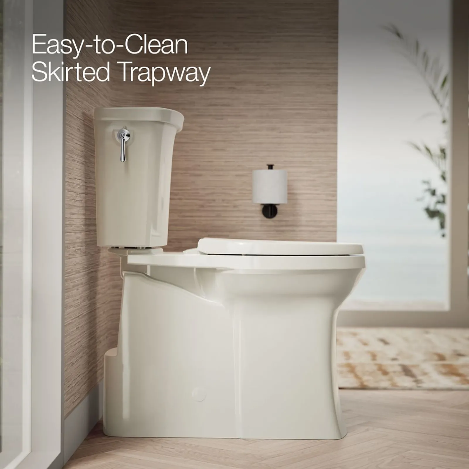 Tall ContinuousClean two-piece elongated toilet with skirted trapway, 1.28 gpf^Kohler Sale