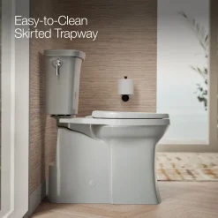 Tall ContinuousClean two-piece elongated toilet with skirted trapway, 1.28 gpf^Kohler Sale