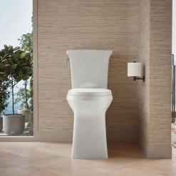 Tall ContinuousClean two-piece elongated toilet with skirted trapway, 1.28 gpf^Kohler Sale